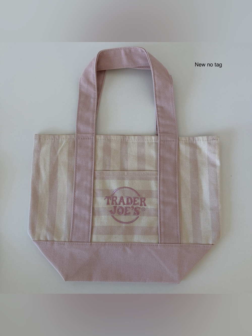 Trader Joe’s striped mini tote bag